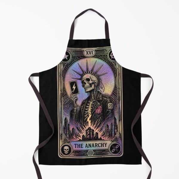 Item preview, The Anarchy Tarot Card Punk Skeleton Art designed and sold by ERODED SELF.