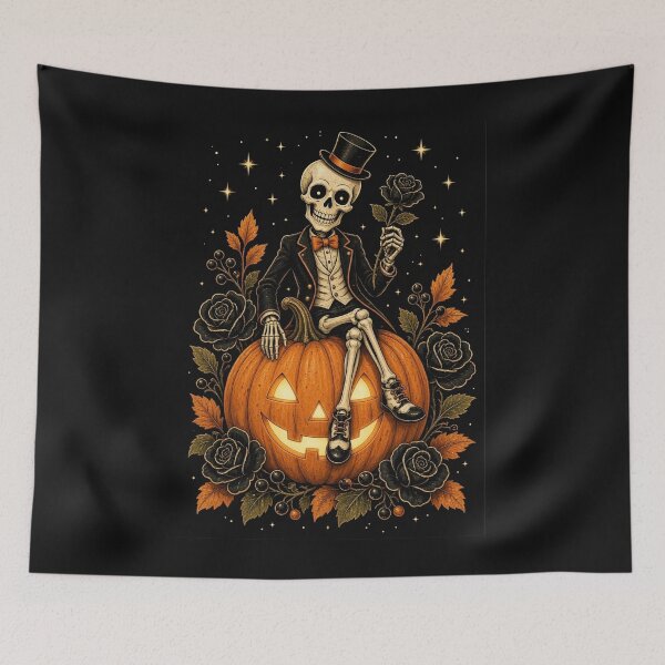 Aperçu de l'œuvre Dapper Bones - Idée de cadeaux d'Halloween vintage rétro créée et vendue par BernsteinDGT.