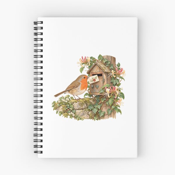 Item preview, Robin Delivering a Letter – Cottagecore Storybook Illustration designed and sold by Little Storybook Studio.