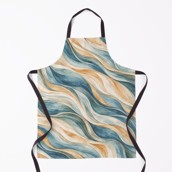 Artikelvorschau, Pastel Teal & Blue Waves – Elegant Watercolor Abstract Pattern entworfen und verkauft von HO•Designs.