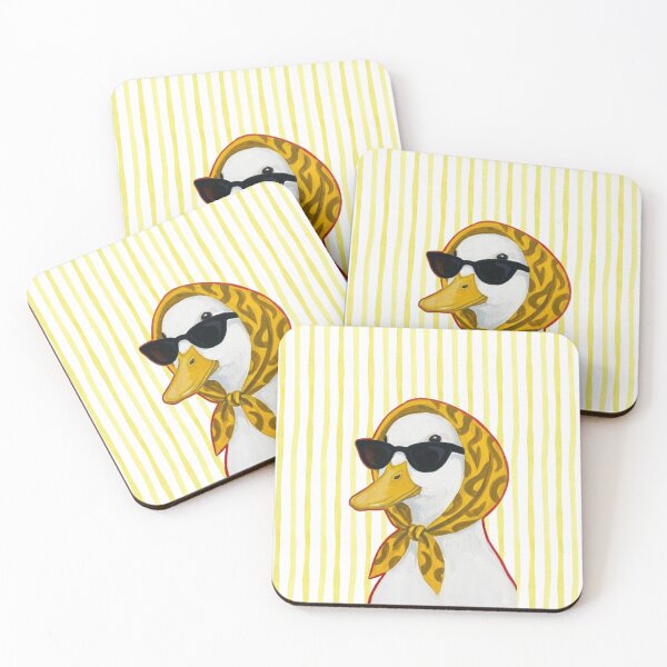 Item preview, Chic Duck with Sunglasses and Headscarf Painting designed and sold by Mindoraa.