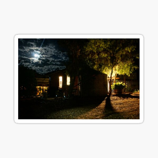 Moon light at Magpie Springs - Adelaide Hills Wine Region- Fleurieu Peninsula. South Australia Sticker