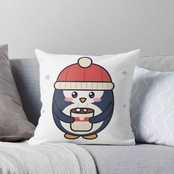 Item preview, Cute Kawaii Penguin with Hot Cocoa - Cozy Winter designed and sold by Mooncap Studio.