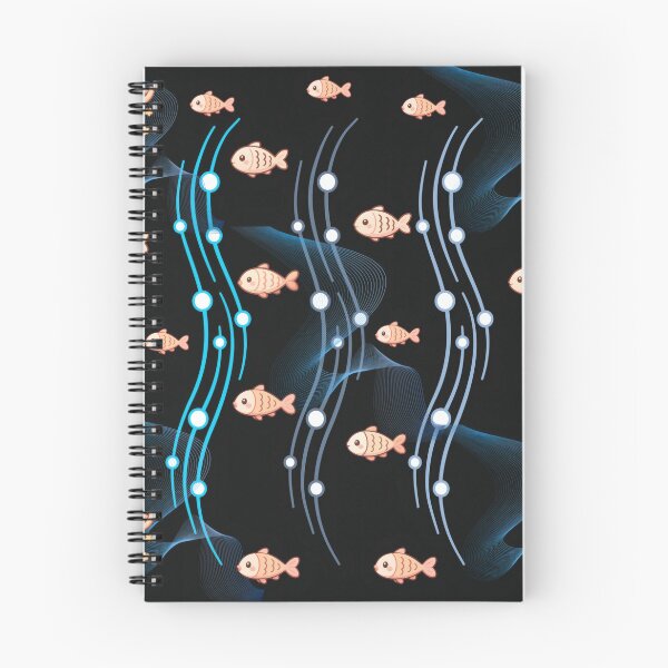 Item preview, Cute Science Marine Life DNA and Fish Pattern designed and sold by Azurart2.