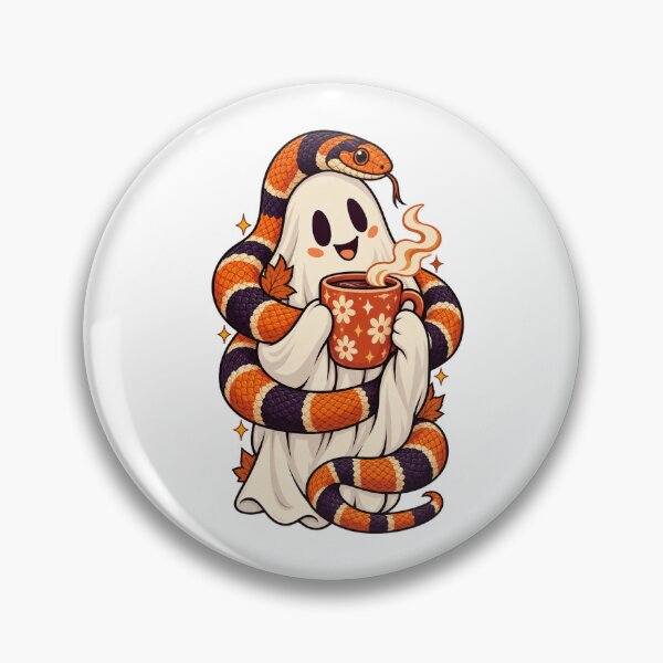 Item preview, Autumn Halloween Ghost Snake Coffee designed and sold by LuveraxArt.