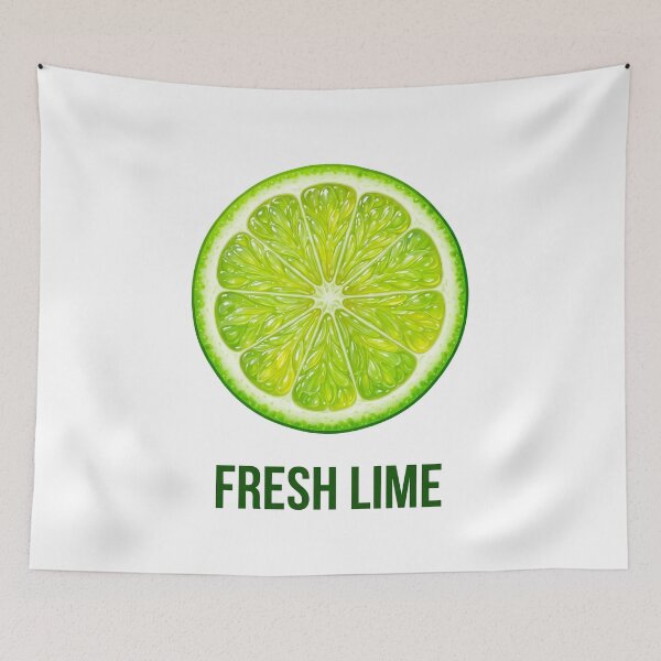 Aperçu de l'œuvre Fresh Lime Citrus Slice - Modern Green Fruit Graphic créée et vendue par Pollock.