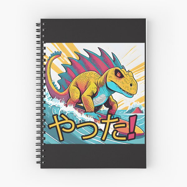 Item preview, Funny Anime Dinosaur Surfing Design for Fans of Dinosaurs and Surfing designed and sold by ItIsIsz.