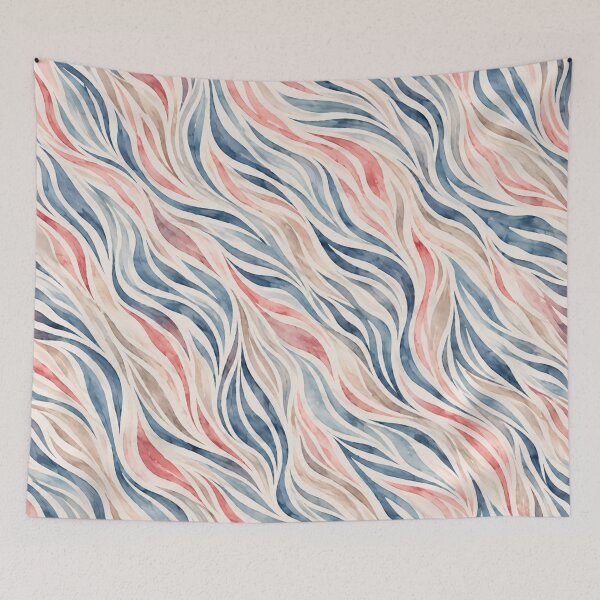 Aperçu de l'œuvre Pastel Blue & Blush Zebra – Soft Watercolor Animal Pattern créée et vendue par HO•Designs.