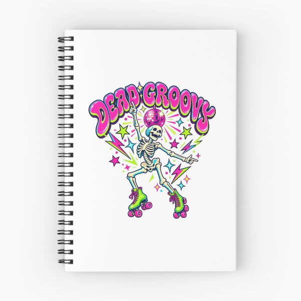 Aperçu de l'œuvre Dead Groovy Roller Skating Skeleton Halloween créée et vendue par sasaPRO.