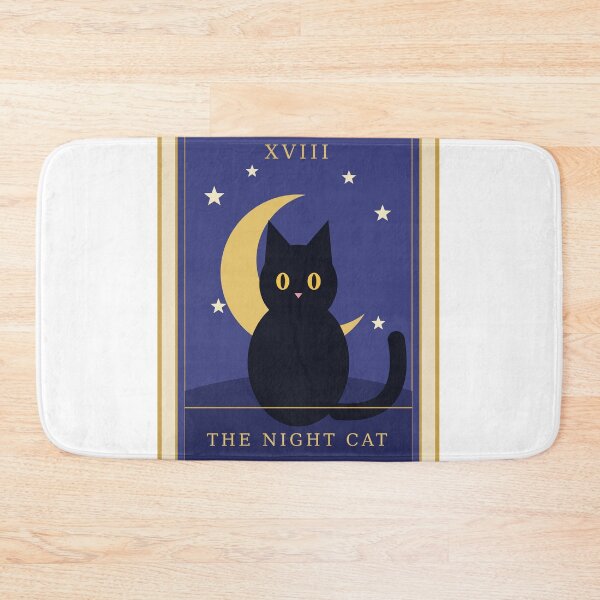 Item preview, The Night Cat - Tarot Card Black Cat Celestial designed and sold by Mooncap Studio.