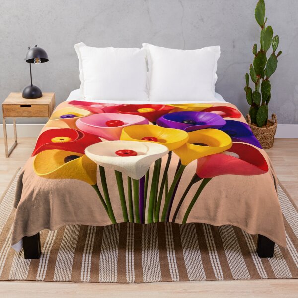 Item preview, Colorful Calla Lilies Bouquet designed and sold by Vicky Brago-Mitchell®.
