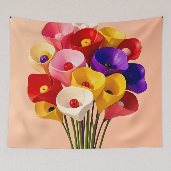 Item preview, Colorful Calla Lilies Bouquet  designed and sold by Vicky Brago-Mitchell®.