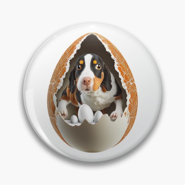 Item preview, Bernese Mountain Dog Puppy in Egg – Cute Easter Art designed and sold by Apex Designs.