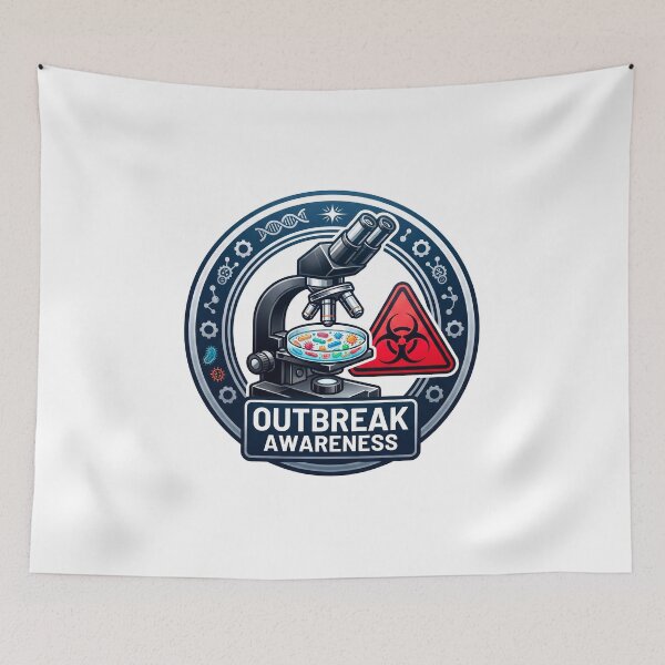 Item preview, Microscope Science Lab - Outbreak Awareness Art designed and sold by Pollock.