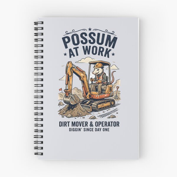 Item preview, Possum at work - Gifts for excavator operators designed and sold by ParadoxParadox.