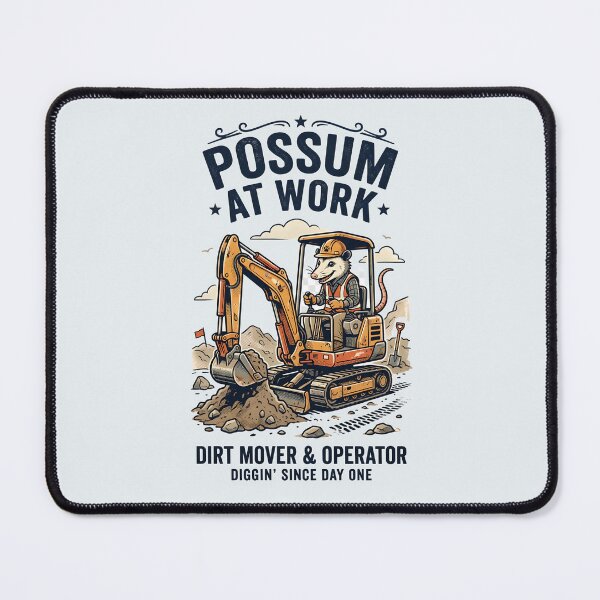 Item preview, Possum at work - Gifts for excavator operators designed and sold by ParadoxParadox.