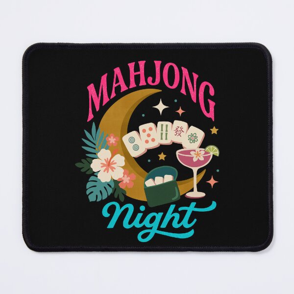 Item preview, Mahjong Night Tropical Tiles Cocktails and Social Club designed and sold by FreshVibe Prints.