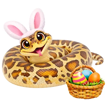 Artwork thumbnail, Sweet Burmese Python Easter by Sillytoe