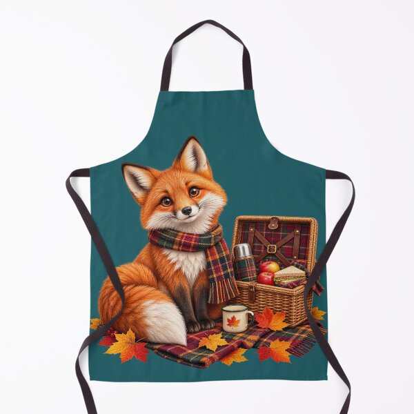 Item preview, Cute Scottish Red Fox Enjoying a Cosy Autumn Picnic designed and sold by MaedK.