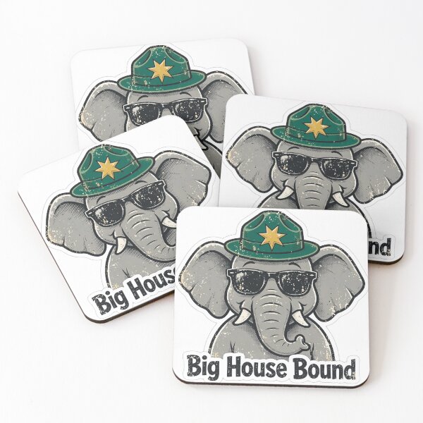 Item preview, Big House Bound Funny Elephant Deputy Design designed and sold by Wild Shades.