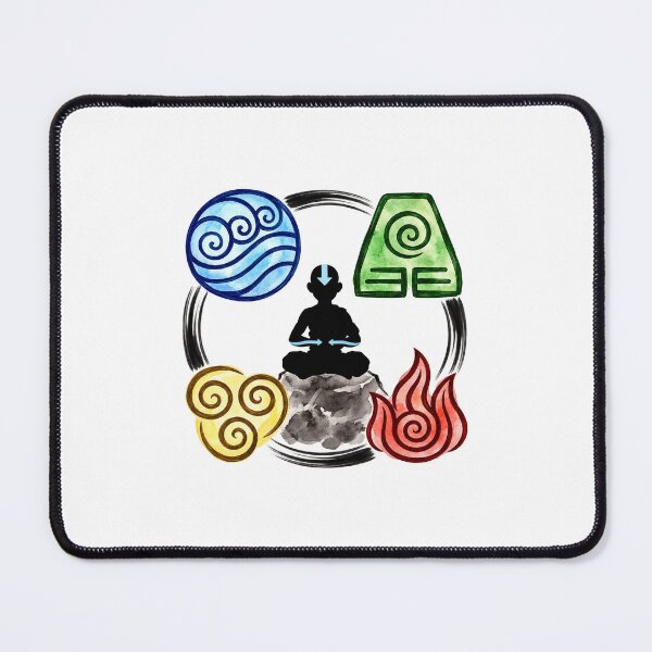Item preview, Avatar Aang Four Elements Meditation Circle – Water, Earth, Air & Fire designed and sold by EsoKafi Design.