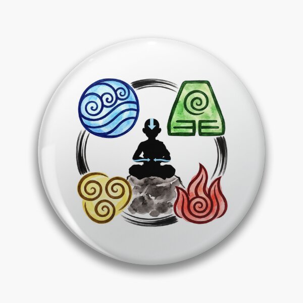 Item preview, Avatar Aang Four Elements Meditation Circle – Water, Earth, Air & Fire designed and sold by EsoKafi Design.