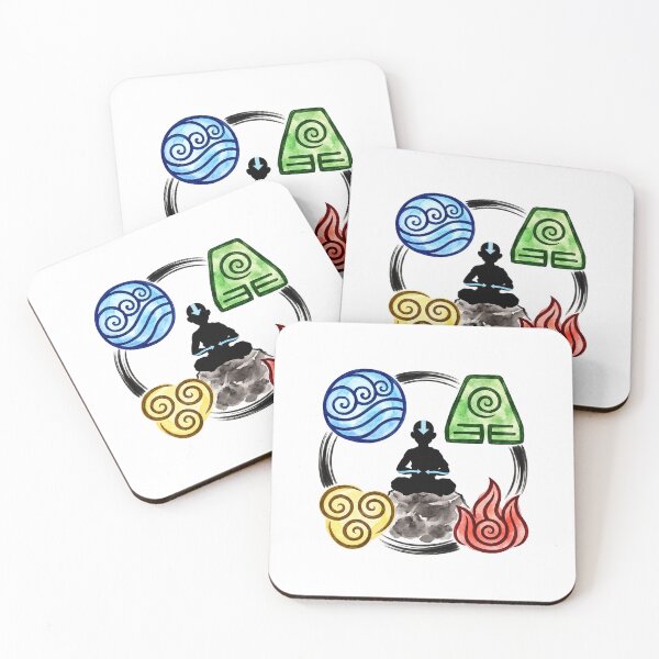 Item preview, Avatar Aang Four Elements Meditation Circle – Water, Earth, Air & Fire designed and sold by EsoKafi Design.