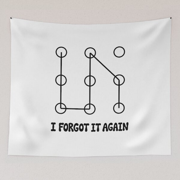 Item preview, I Forgot It Again - Funny Pattern Lock Screen Design designed and sold by Tininai.