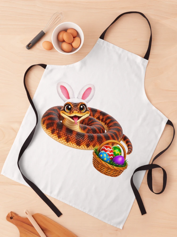 Thumbnail 1 of 6, Apron, Colourful Calabar Python Easter designed and sold by Sillytoe.