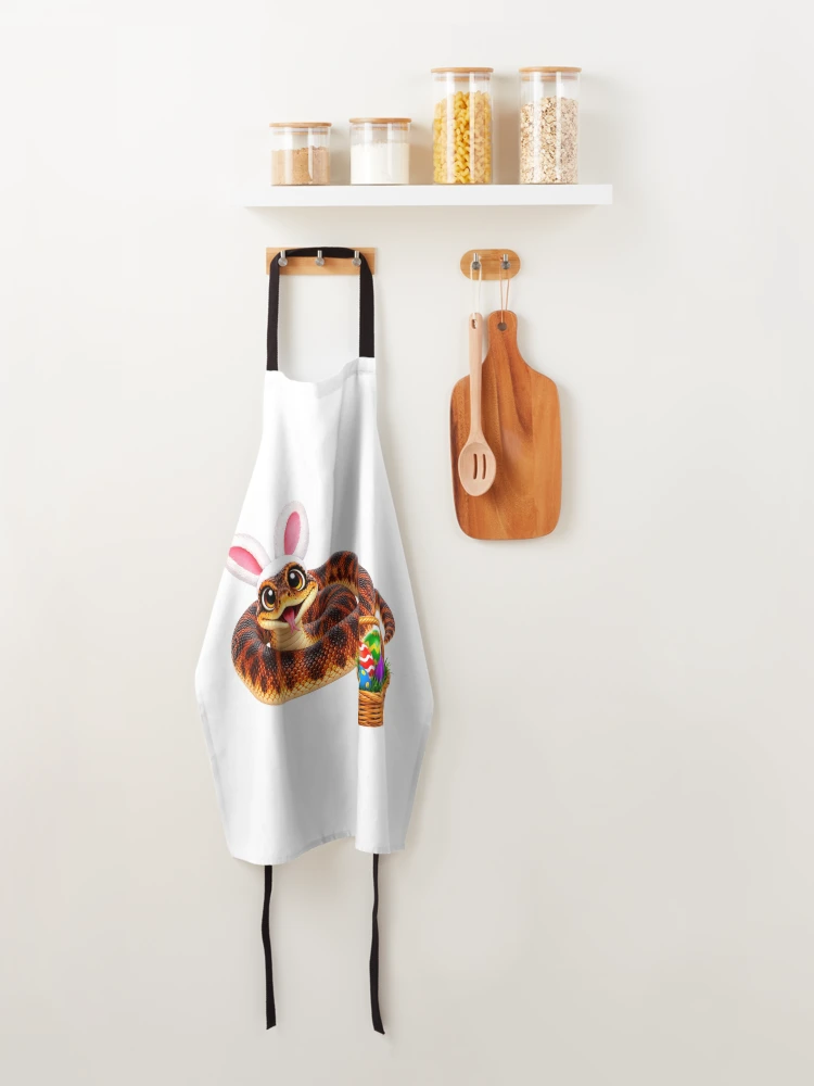 Thumbnail 4 of 6, Apron, Colourful Calabar Python Easter designed and sold by Sillytoe.
