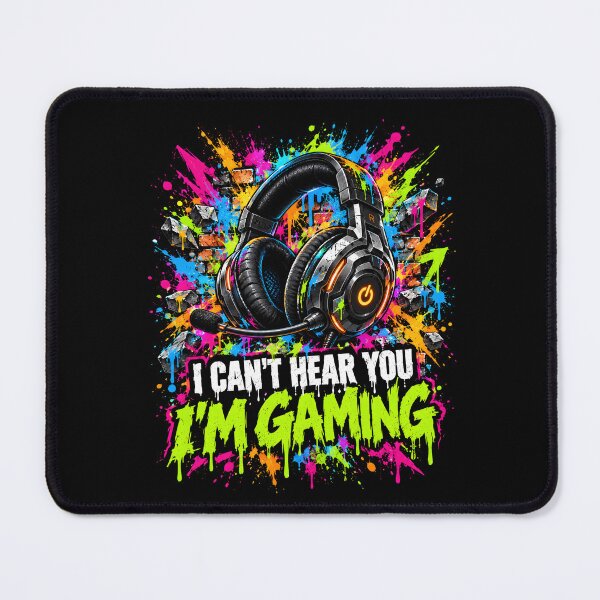 Item preview, I Can't Hear You I'm Gaming Headset Street Art designed and sold by metalsnak.