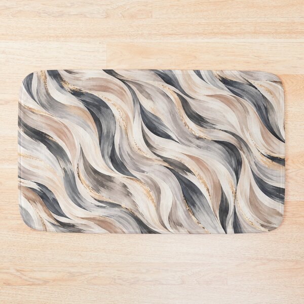 Artikelvorschau, Neutral Watercolor Waves – Beige Gray & Charcoal Abstract Pattern entworfen und verkauft von HO•Designs.