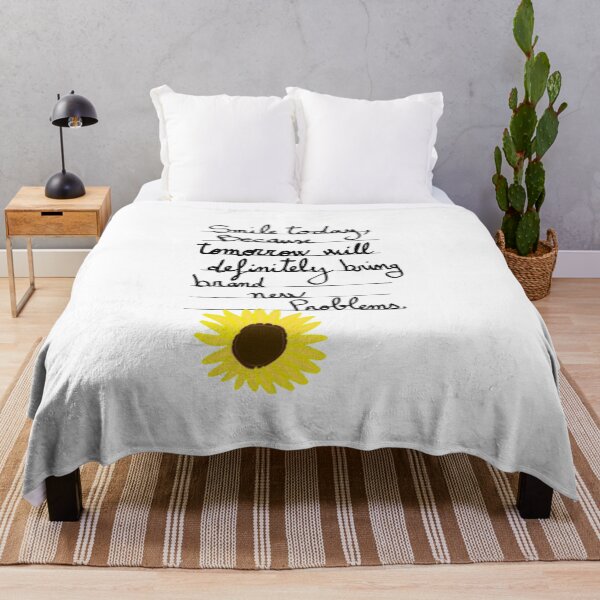 Item preview, Smile Today Brand New Problems Funny Sarcastic Sunflower designed and sold by Qeotesfromheart.
