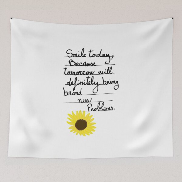 Item preview, Smile Today Brand New Problems Funny Sarcastic Sunflower designed and sold by Qeotesfromheart.