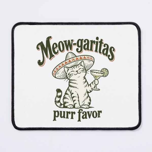 Item preview, Meow-garitas Purr Favor designed and sold by CampAndCoast.