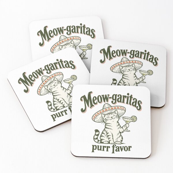 Item preview, Meow-garitas Purr Favor designed and sold by CampAndCoast.