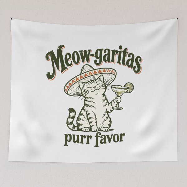 Item preview, Meow-garitas Purr Favor designed and sold by CampAndCoast.