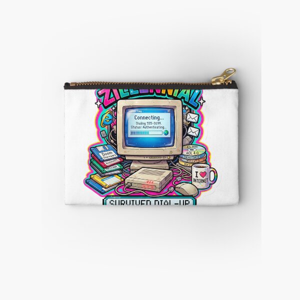 Item preview, Survived Dial-Up Retro Computer - 90s Nostalgia Art designed and sold by Pollock.