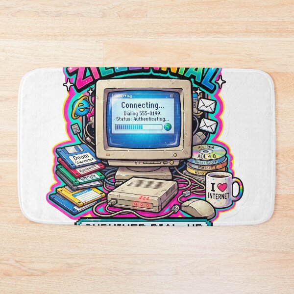 Item preview, Survived Dial-Up Retro Computer - 90s Nostalgia Art designed and sold by Pollock.