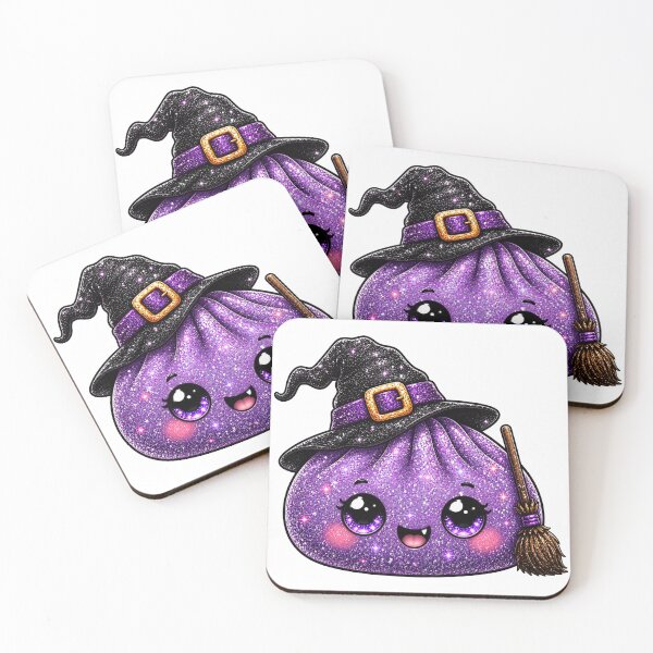 Item preview, Purple Sparkly Witch Dumpling Squishy Halloween Broom Witch Hat designed and sold by Uniquememorable.