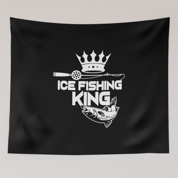 Artikelvorschau, Ice Fishing King, Winter Fishing Shirt entworfen und verkauft von MalwasBasket.