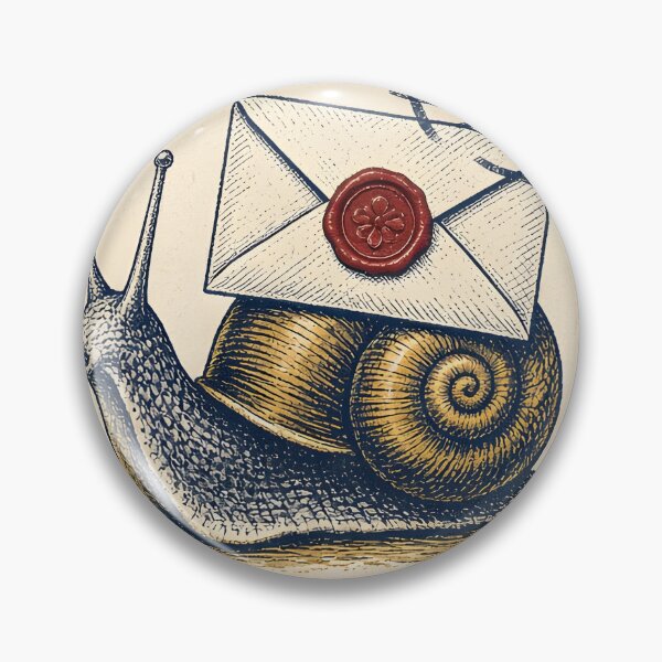 Item preview, Snail Mail Society Vintage Postage Stamp designed and sold by OddLittleGoods.