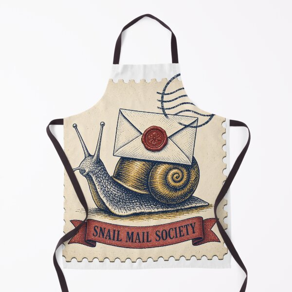 Item preview, Snail Mail Society Vintage Postage Stamp designed and sold by OddLittleGoods.