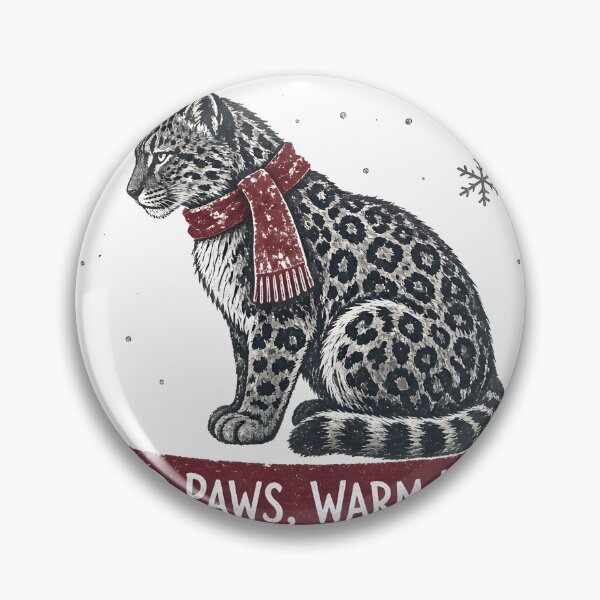Item preview, Cold Paws Warm Heart Snow Leopard Cat designed and sold by OddLittleGoods.