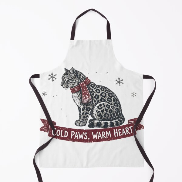 Item preview, Cold Paws Warm Heart Snow Leopard Cat designed and sold by OddLittleGoods.
