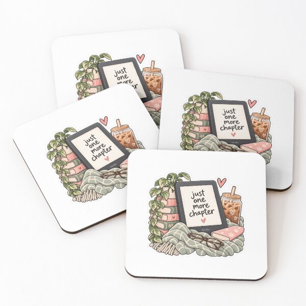 Item preview, Just One More Chapter – Cozy E-Reader Sticker designed and sold by Shaughtz.