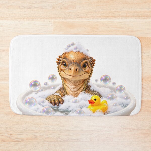Item preview, Cheerful Pachycephalosaurus Bubble Bath designed and sold by Sillytoe.