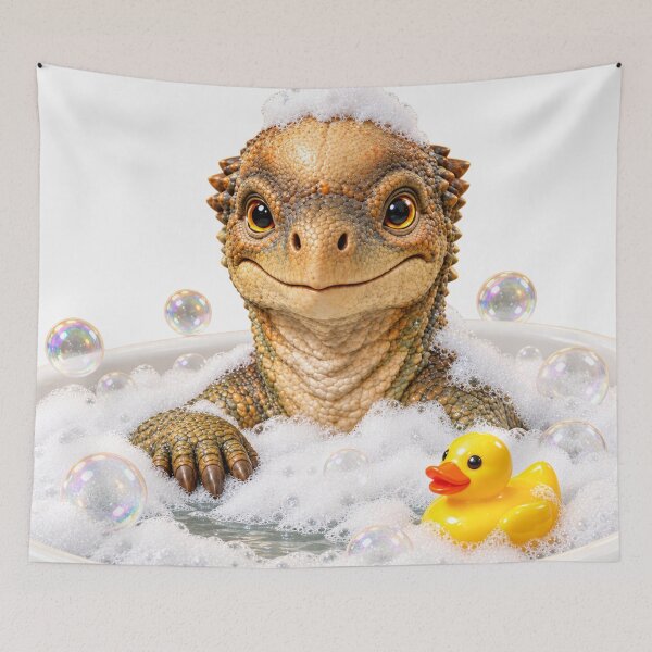Item preview, Cheerful Pachycephalosaurus Bubble Bath designed and sold by Sillytoe.