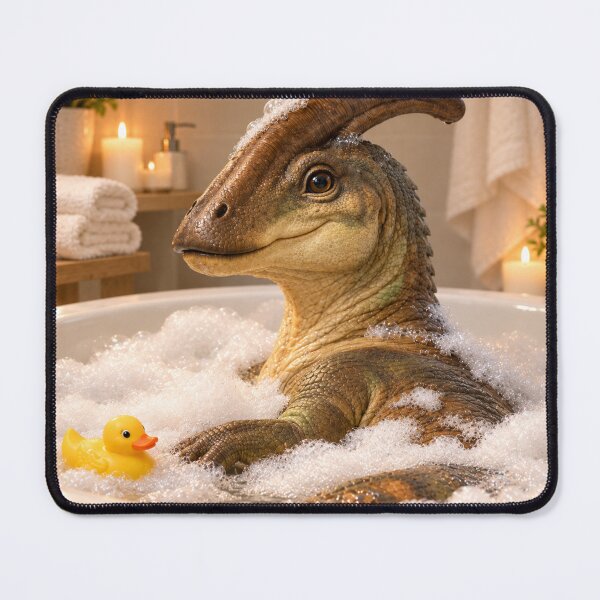 Item preview, Curious Parasaurolophus Bubble Bath designed and sold by Sillytoe.