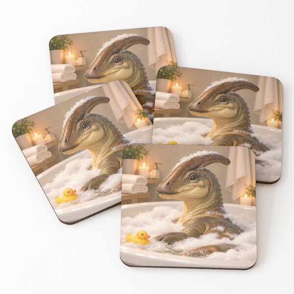Item preview, Curious Parasaurolophus Bubble Bath designed and sold by Sillytoe.